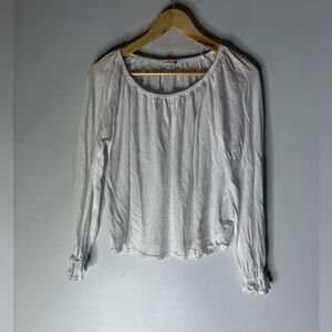 Sundry long‎ puff sleeve T-shirt boho white size 0 small